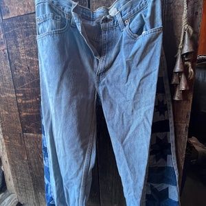 Hand quilted Levi jeans